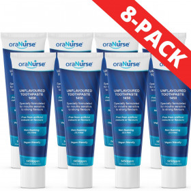 oraNurse unflavoured toothpaste (1450ppm fluoride) | 8-Pack
