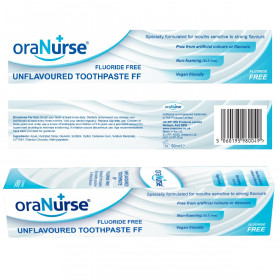 oraNurse unflavoured toothpaste (fluoride-free)